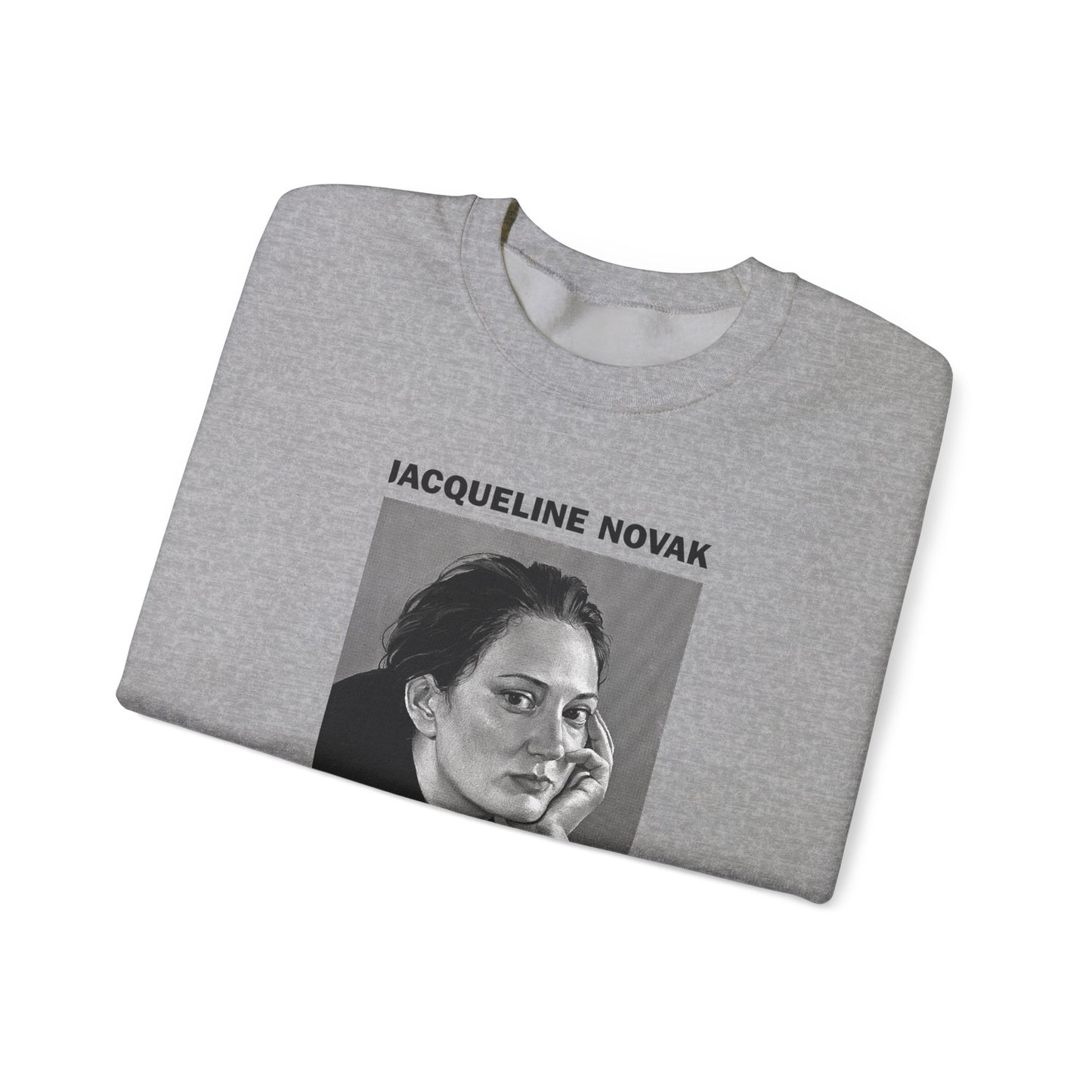 Crewneck Sweatshirt — Jacqueline Novak "Get On Your Knees" Portrait Graphic